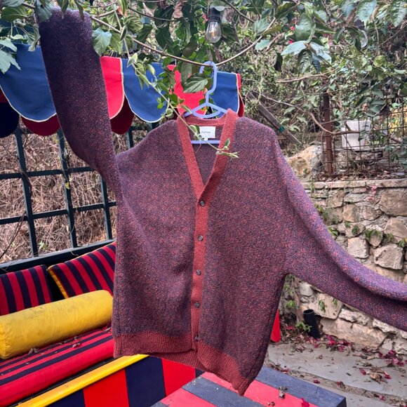 Palmes Burgundy/Brown Inter Cardigan - Picture 4 of 8